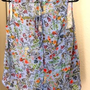 Summer floral tie back top